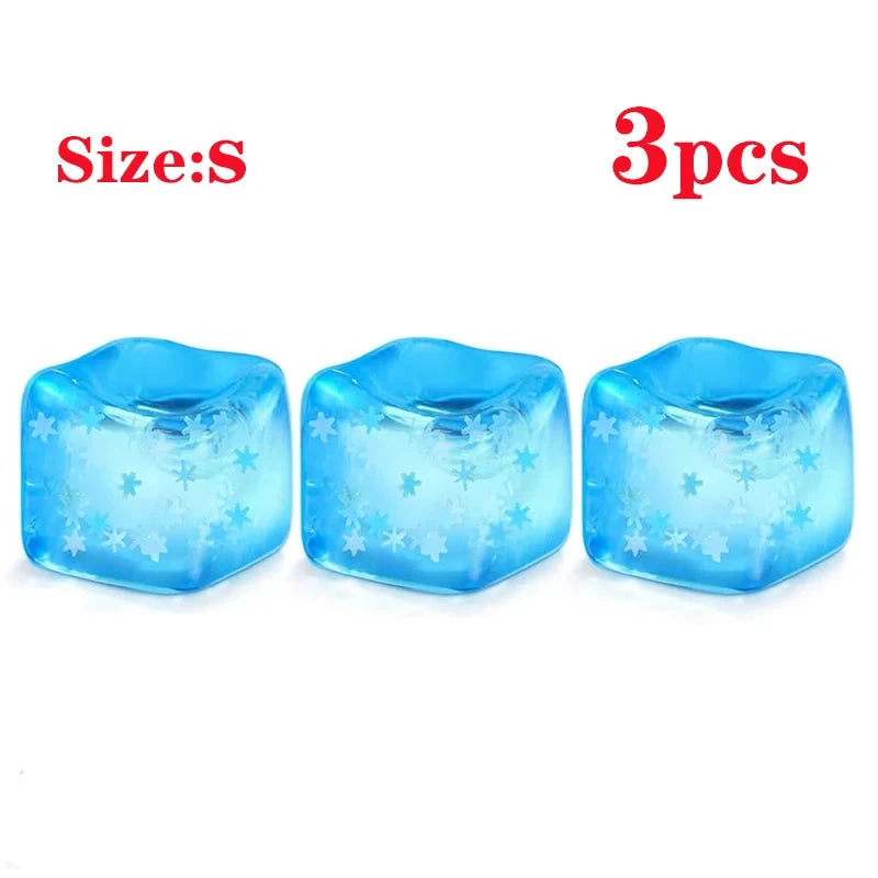 Experience the Fun with 1/6PCS Rainbow Maltose Ice Cube Stress Balls - Sensory Squishy Toys for Stress Relief and Kids Party Favors!