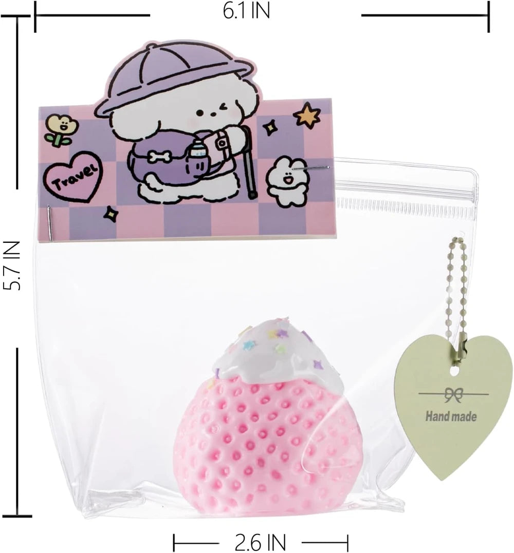 Indulge in Fun with Our Handmade Big Taba Strawberry Squishy Toy - Perfect for Stress Relief and Fidgeting Fun for All Ages!