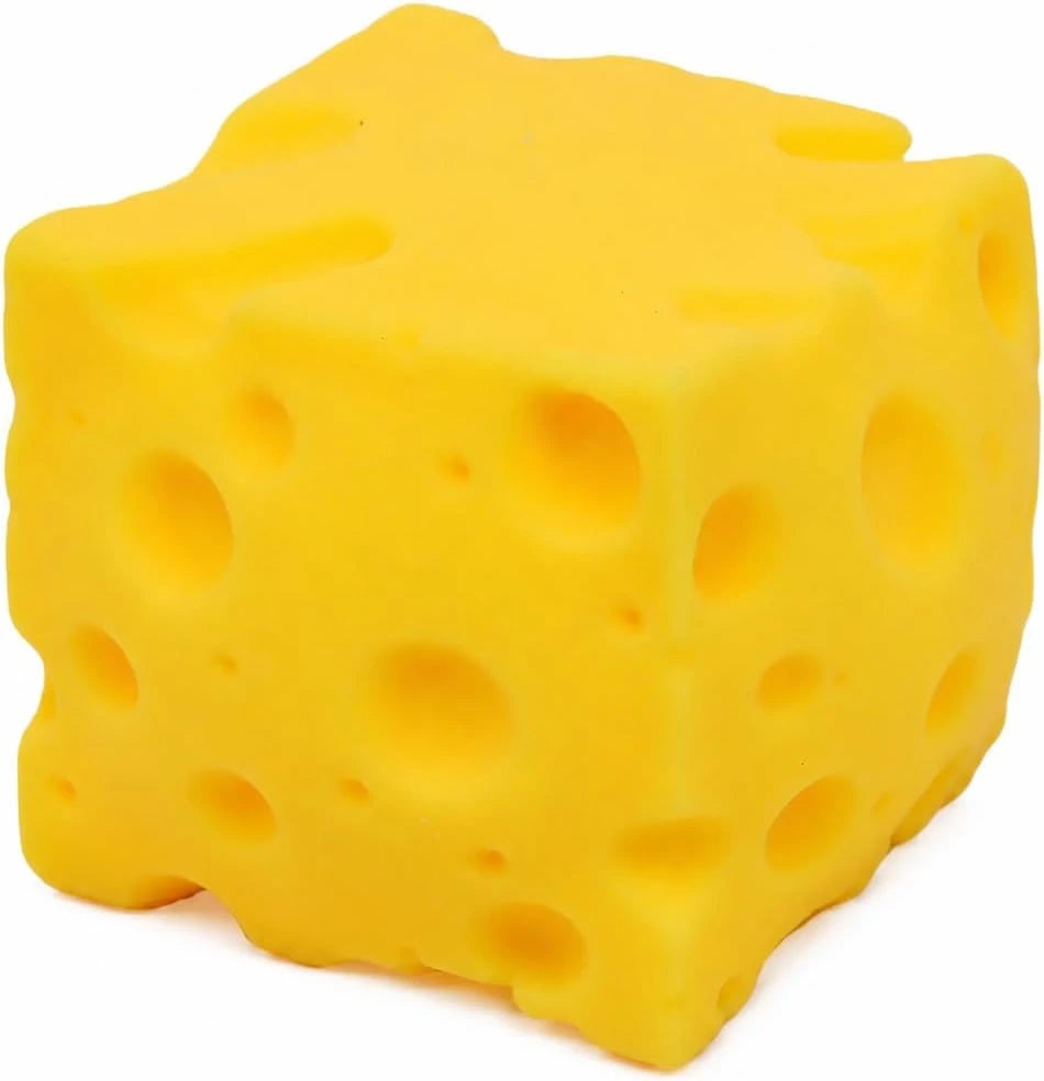 Delightful Cheese Squishy Toy - 1 Pack of Soft, Stress-Relieving Cheese-Shaped Squeeze Toy for Adults - Perfect Novelty Gift in Bright Yellow