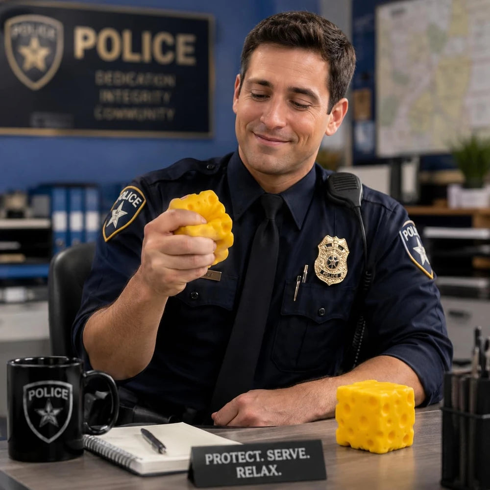 Delightful Cheese Squishy Toy - 1 Pack of Soft, Stress-Relieving Cheese-Shaped Squeeze Toy for Adults - Perfect Novelty Gift in Bright Yellow