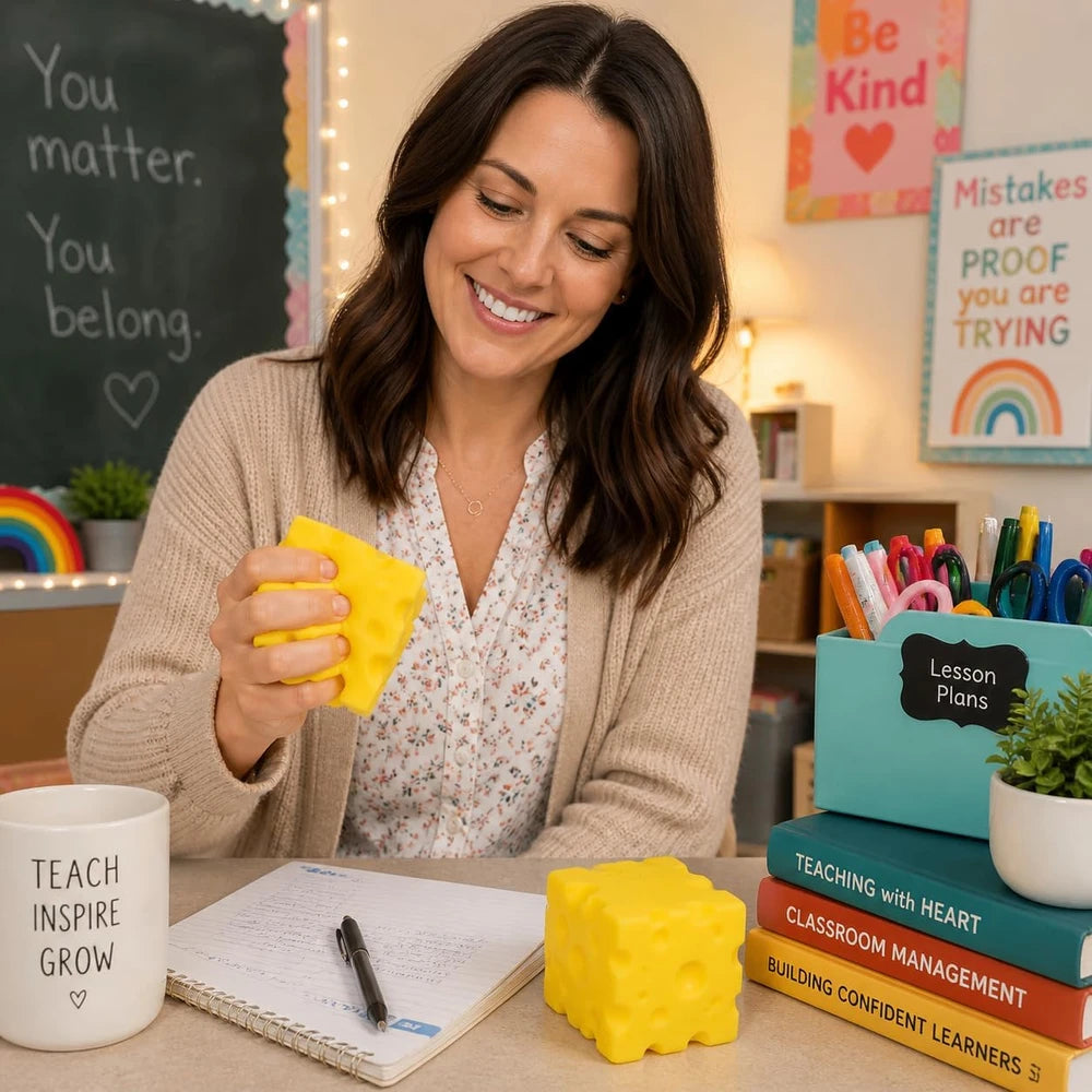 Delightful Cheese Squishy Toy - 1 Pack of Soft, Stress-Relieving Cheese-Shaped Squeeze Toy for Adults - Perfect Novelty Gift in Bright Yellow